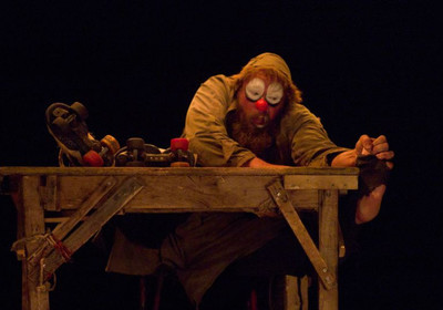 Le clown Le Boudu, alias Bonaventure Gacon dans "Par le Boudu". Crédit photo : Jean-Pierre Estournet