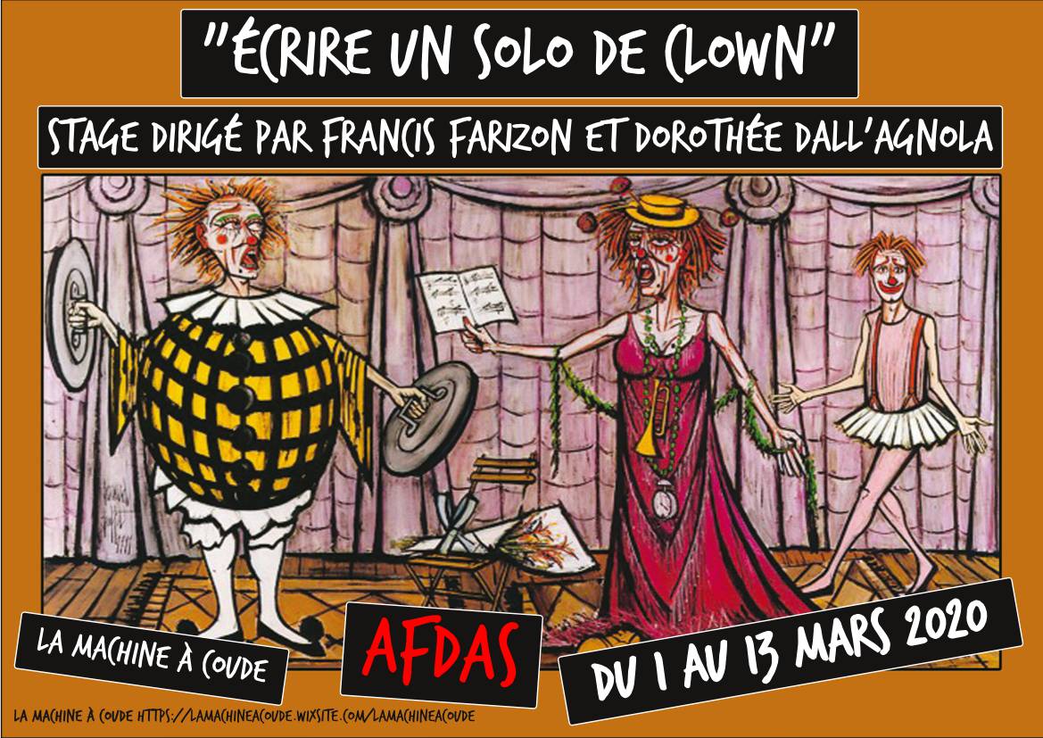 Stage "Ecrire un solo de clown" F. Farizon et D. Dall'agnola
