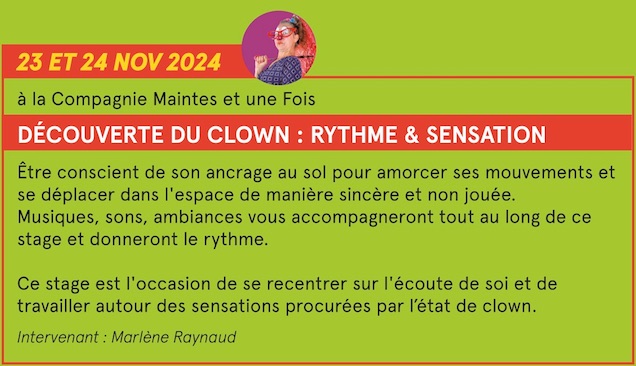 Stage 23.24 Nov Rythme Et Sensation