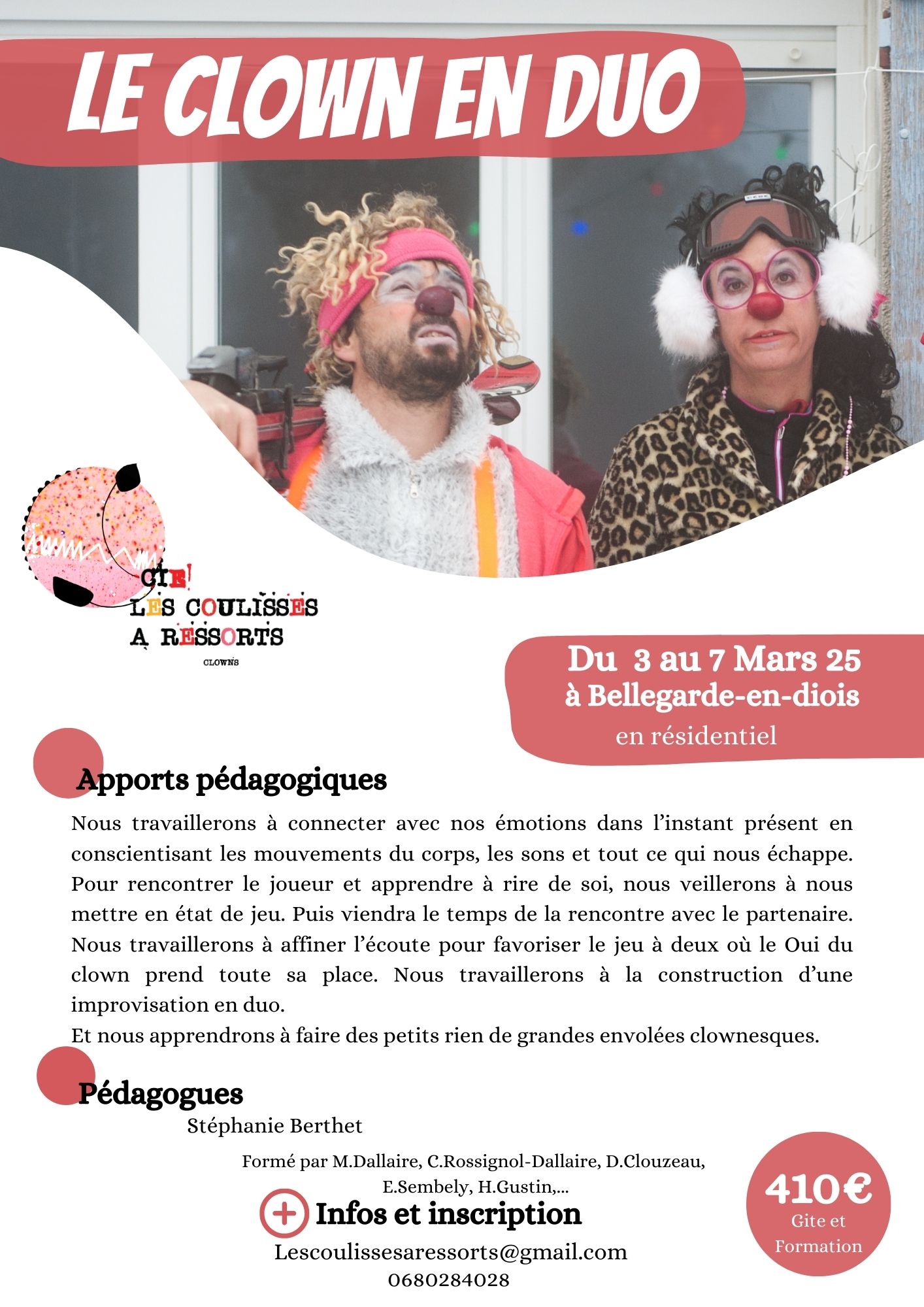 Le Clown En Duo Typo Blanche