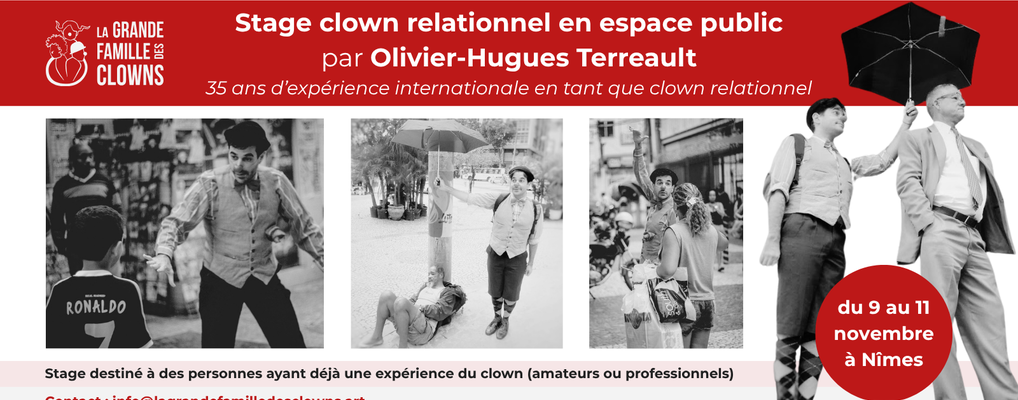 Stage clown relationnel en espace public